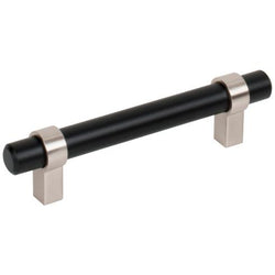 Key Grande 96 mm Pull (OA - 5-3/8" ) - Matte Black w/Satin Nic