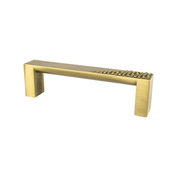 Roque 96mm CC Modern Brushed Gold Pull - DecorHardware.com