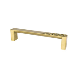 Roque 128mm CC Modern Brushed Gold Pull - DecorHardware.com