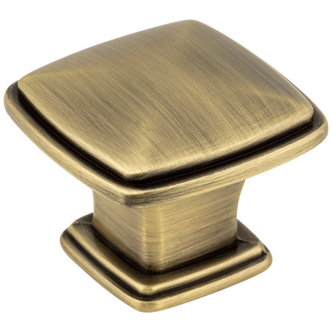 1-3/16" Overall Length Plain Square Cabinet Knob. Packaged wit - DecorHardware.com