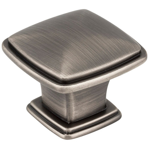 1-3/16" Overall Length Plain Square Cabinet Knob. Packaged wit - DecorHardware.com