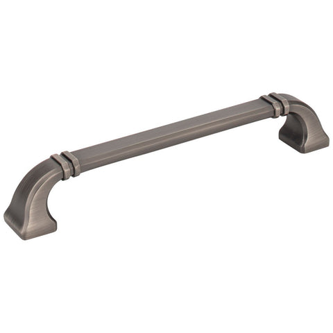 7-1/16" Overall Length Cabinet Pull. Holes are 160 mm center-t - DecorHardware.com