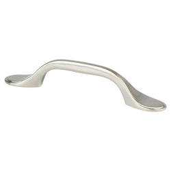 Traditional Advantage One 3 inch CC Brushed Nickel Rounded End - DecorHardware.com