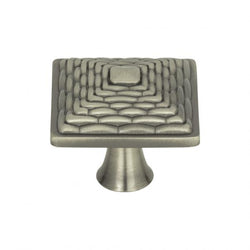 Mandalay Square Knob 1 1/4 Inch - Brushed Nickel - BRN