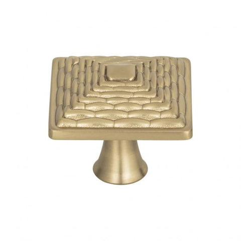 Mandalay Square Knob 1 1/4 Inch - Champagne - CM