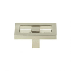 Nobu Rectangle Knob 1 3/4 Inch - Brushed Nickel - BRN