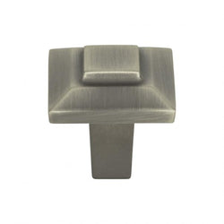 Trocadero Small Square Knob 1 Inch - Pewter - P