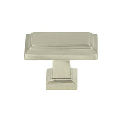 Sutton Place Rectangle Knob 1 7/16 Inch - Brushed Nickel - BRN