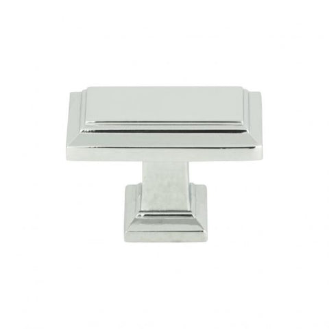 Sutton Place Rectangle Knob 1 7/16 Inch - Polished Chrome - CH