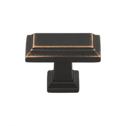 Sutton Place Rectangle Knob 1 7/16 Inch - Venetian Bronze - VB