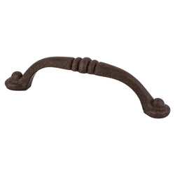 Euro Traditions 96mm Pull (OL-4 5/16") Dull Rust