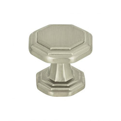 Dickinson Octagon Knob 1 1/4 Inch - Brushed Nickel - BRN