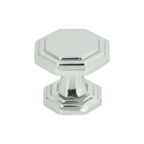 Dickinson Octagon Knob 1 1/4 Inch - Polished Chrome - CH