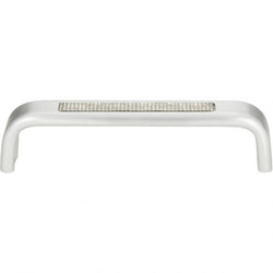 Crystal Inset Arch Pull 5 1/16 Inch (c-c) - Matte Chrome - MC