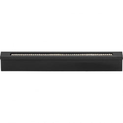 Crystal Bar Inset Thin Pull 3 3/4 Inch (c-c) - Matte Black - B