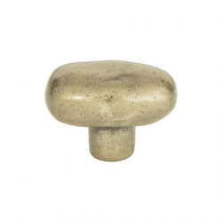 Distressed Oval Knob 1 11/16 Inch - Champagne - CM