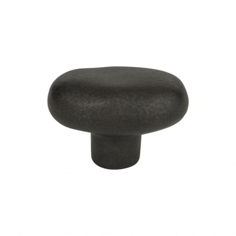 Distressed Oval Knob 1 11/16 Inch - Oil Rubbed Bronze - ORB