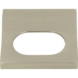 Modern Square Edge Tab Pull 1 1/4 Inch (c-c) - Brushed Nickel