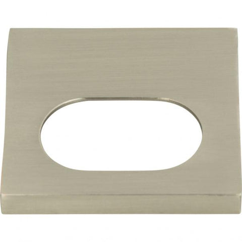 Modern Square Edge Tab Pull 1 1/4 Inch (c-c) - Brushed Nickel