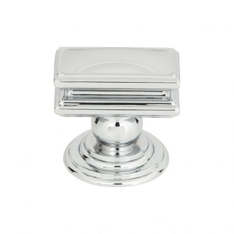 Campaign Rectangle Knob 1 1/2 Inch - Polished Chrome - CH