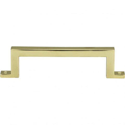 Campaign Bar Pull 3 3/4 Inch (c-c) - Polished Brass - PB