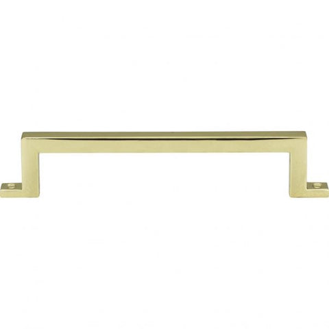 Campaign Bar Pull 5 1/16 Inch (c-c) - Polished Brass - PB