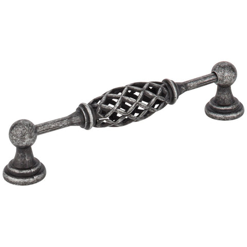 Tuscany 128 mm Pull (OA - 5-15/16" ) - Distressed Antique Silv