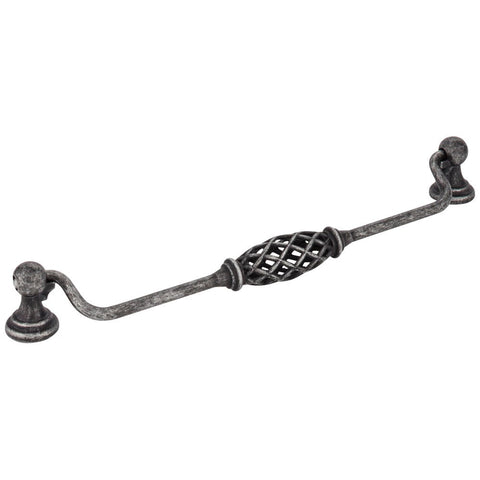 Tuscany 224 mm Pull (OA - 9-3/4" ) - Distressed Antique Silver