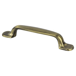 Euro Moderno 96mm Pull (OL-5 1/4") Brushed Antique Brass
