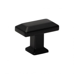 Sweetbriar Lane Rectangle Knob 1 3/8 Inch - Matte Black - BL