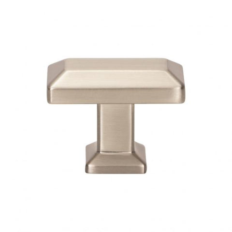 Sweetbriar Lane Rectangle Knob 1 3/8 Inch - Brushed Nickel - B