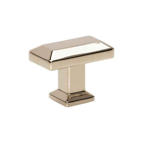 Sweetbriar Lane Rectangle Knob 1 3/8 Inch - Polished Nickel -