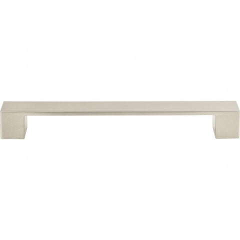 Wide Square Pull 7 9/16 Inch (c-c) - Brushed Nickel - BN