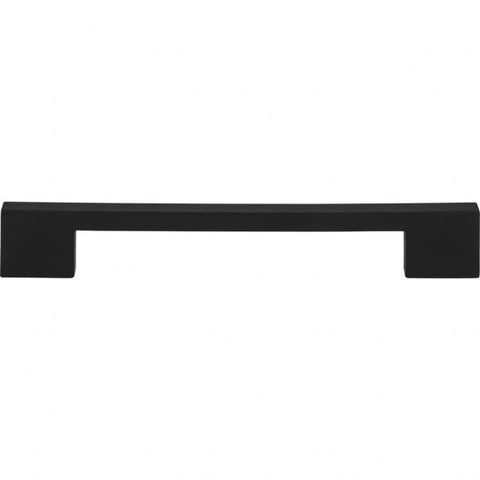 Thin Square Pull 7 9/16 Inch (c-c) - Matte Black - BL