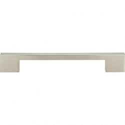 Thin Square Pull 7 9/16 Inch (c-c) - Brushed Nickel - BN