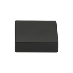 Thin Square Knob 1 1/4 Inch - Matte Black - BL