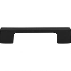 Thin Square Pull 3 3/4 Inch (c-c) - Matte Black - BL