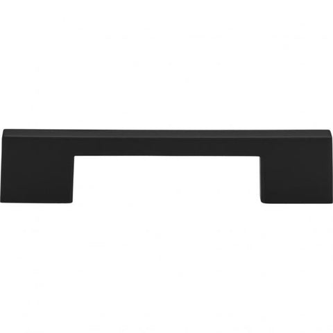 Thin Square Pull 5 1/16 Inch (c-c) - Matte Black - BL