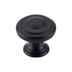 Dome Knob 1 1/8 Inch - Flat Black - BLK