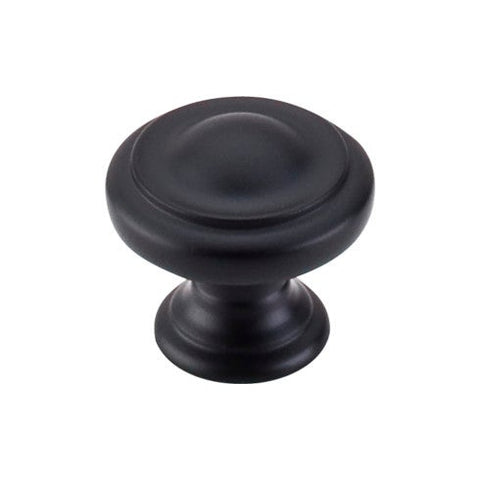 Dome Knob 1 1/8 Inch - Flat Black - BLK