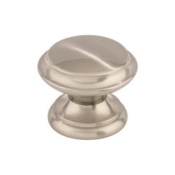 Flat Top Knob 1 3/8 Inch - Brushed Satin Nickel - BSN