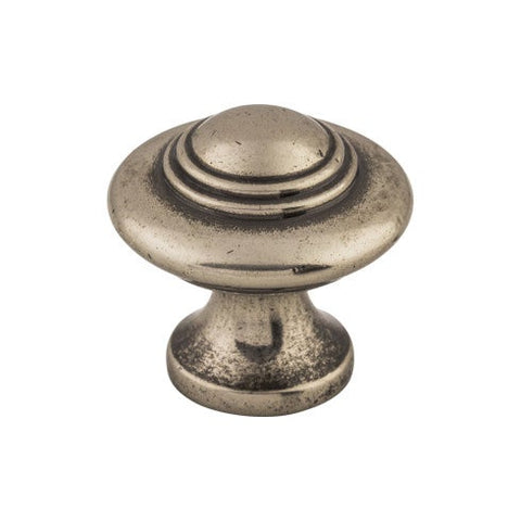 Ascot Knob 1 1/4 Inch - Pewter Antique - PTA