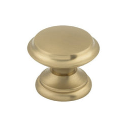 Flat Top Knob 1 3/8 Inch - Brushed Bronze - BB