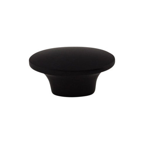 Oval Knob 1 1/2 Inch - Flat Black - BLK