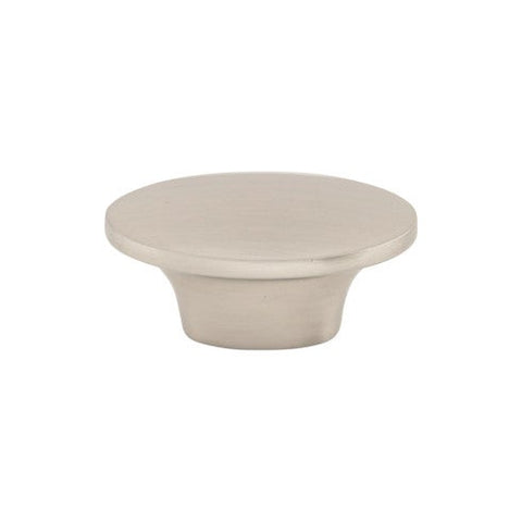 Oval Knob 1 1/2 Inch - Brushed Satin Nickel - BSN