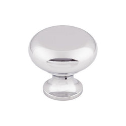 Flat Faced Knob 1 1/4 Inch - Polished Chrome - PC