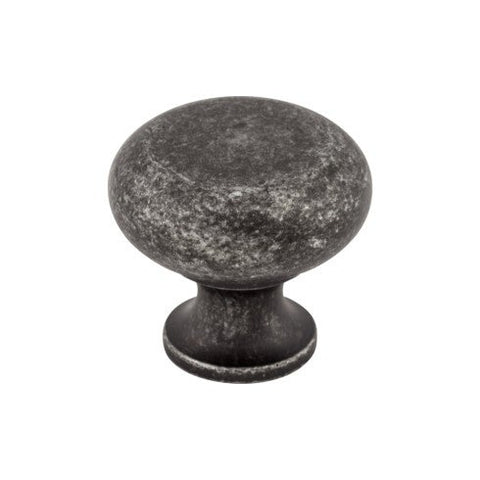 Flat Faced Knob 1 1/4 Inch - Black Iron - BI