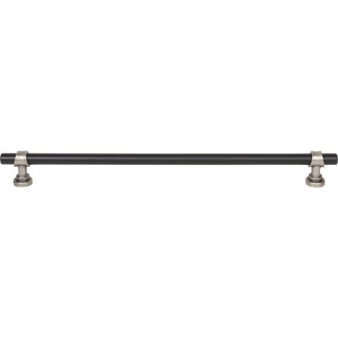 Bit Pull 12 Inch (c-c) - Flat Black and Pewter Antique - BLK/P