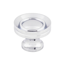 Button Faced Knob 1 1/4 Inch - Polished Chrome - PC