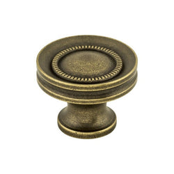 Button Faced Knob 1 1/4 Inch - German Bronze - GBZ